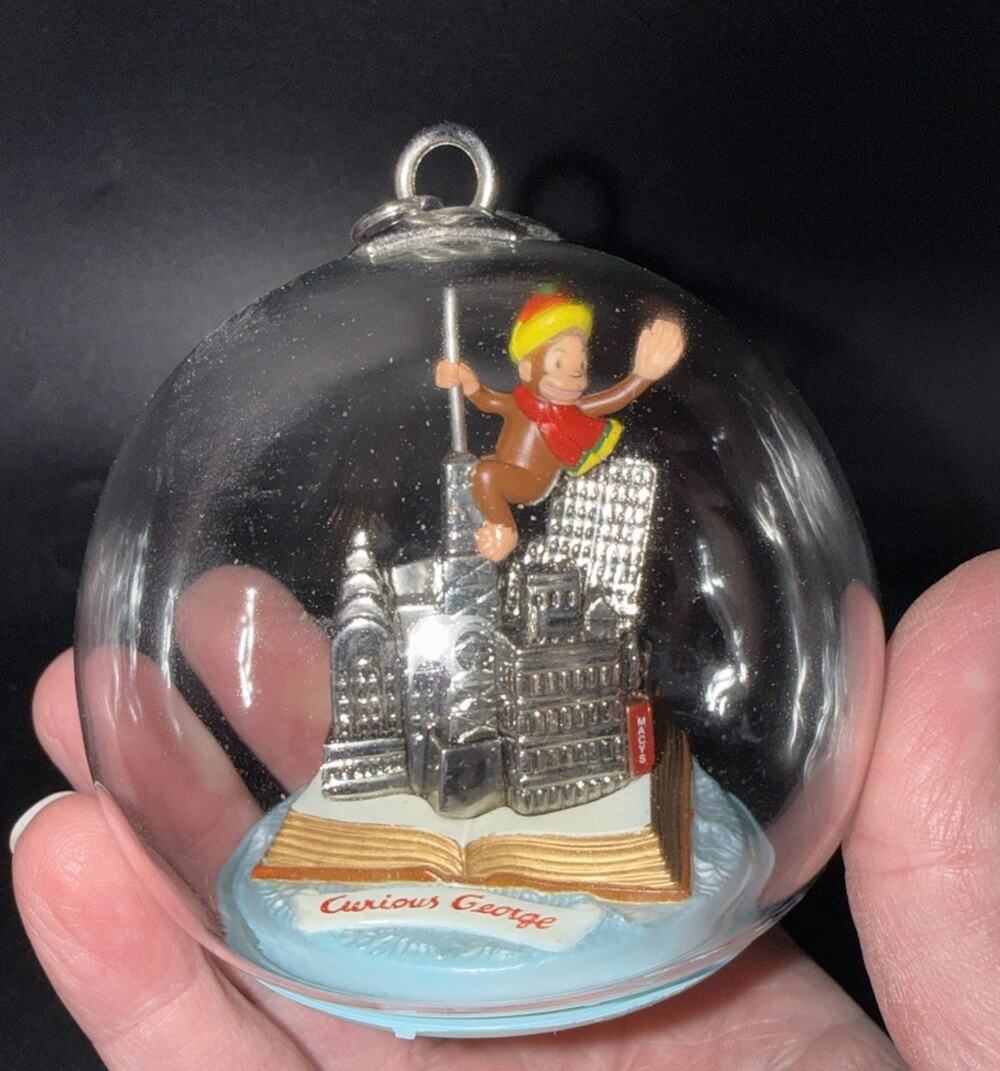 Vtg 2001 Macy’s Thanksgiving Day 75th Anniversary Curious George Ornament -LO27
